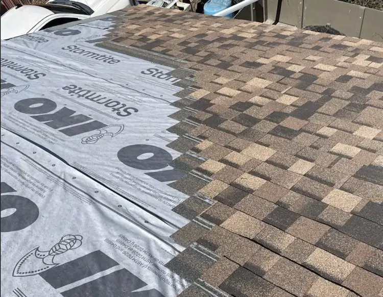Professional roof replacement in progress on Calgary home
