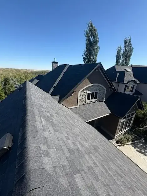 Complete residential roof replacement by Peakline Roofing in Calgary